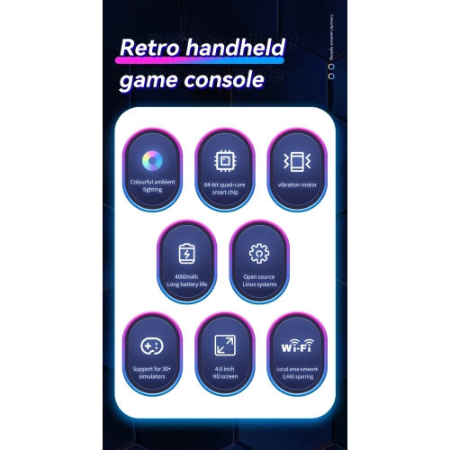 New XF40H open source handheld game console PSP joystick arcade game console RK3326 Linux system retro game console 4-inch handheld game