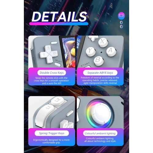 Brand new XF40H open source handheld game console PSP joystick arcade game console RK3326 Linux system retro game console 4-inch handheld game