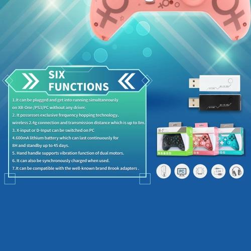New XBOX controller N1-PC wireless 2.4G controller universal USB game controller computer Steam controller supports XBOX host/PC computer/Steam