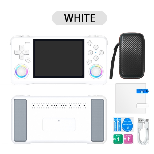 XF35H handheld game console 3.5-inch screen with wifi, can play online with vibration psp games, built-in 28000+ games - white 128G