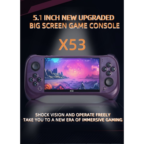 X53 handheld game console 5.1-inch HD large screen game console connected to TV retro nostalgic GBA arcade, music video watching video reading