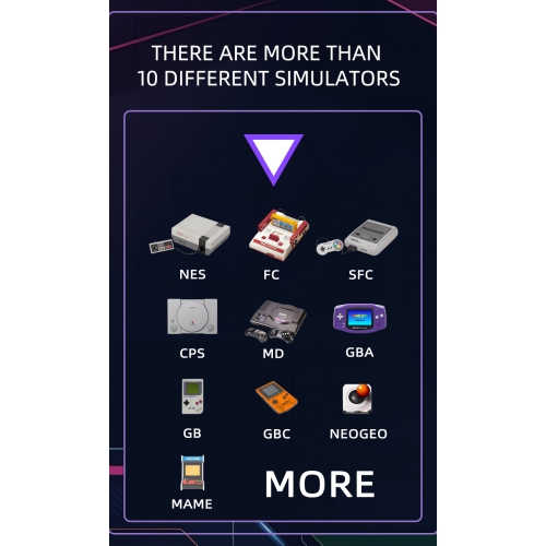 X53 handheld game console 5.1-inch HD large screen game console connected to TV retro nostalgic GBA arcade, music video watching video reading