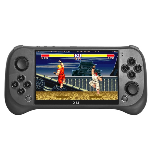 Console de jeu portative X53 Console de jeu à grand écran HD de 5,1 pouces connectée à un téléviseur rétro nostalgique GBA arcade, musique vidéo