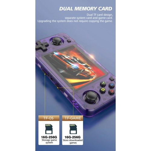 Handheld R36H Dual Joystick Arcade Retro Open Source Portable Linux Dual System PSP Handheld Game Console, 28000+ Games - Purple 128G