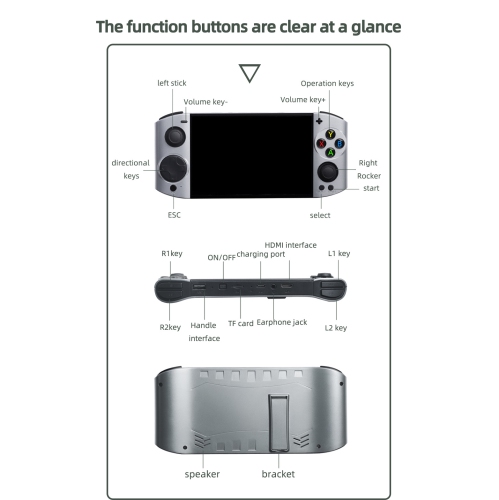 Ultra 09-console de jeu rétro nostalgique SUP système LINUX rétro nostalgique PSP portable open source 5,1 pouces écran OLED HD 128GUltra 09