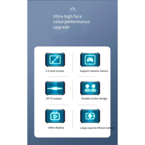 Console de jeu portative X9 5,5 pouces grand écran arcade 8 grand simulateur portatif portatif portatif GBA 1500&nbsp;mAh multifonction PK Project X