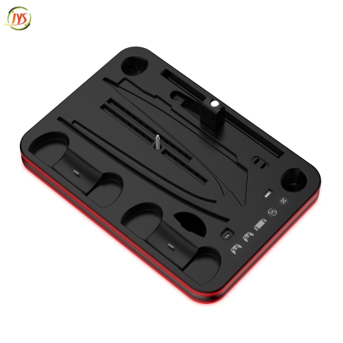 PS5 Pro/PS5 Slim/PS5 console with ambient light cooling base PS5 Portal handheld controller charging dock - black