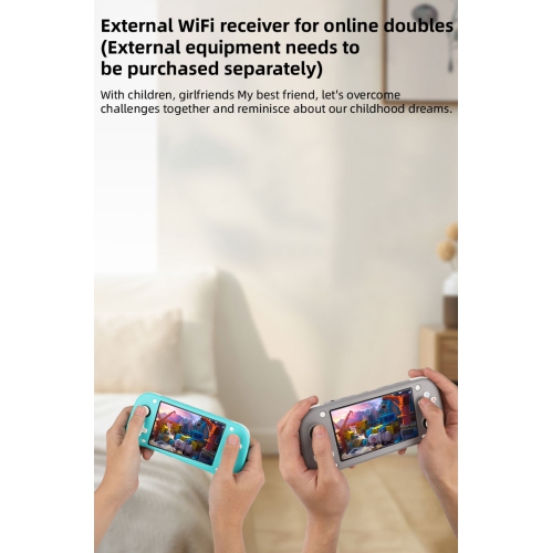 4.3-inch large screen handheld game console XF43 arcade PS1 emulator HD high-definition output PSP handheld, 30 emulators, 18000+ games - white 64G