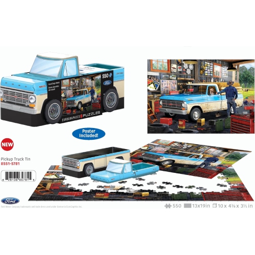 Pickup Truck Shaped Tin w/550 pc