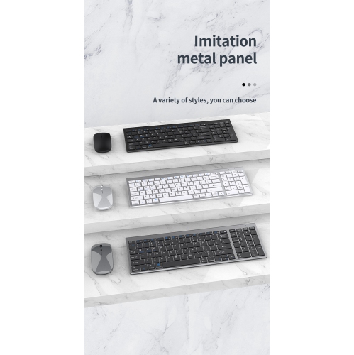 Wireless keyboard and mouse Bluetooth dual-mode ultra-thin set rechargeable office typing silent model suitable for iPad-Bluetooth wireless