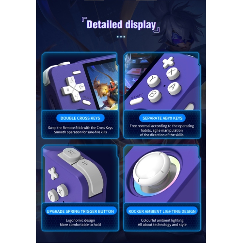 Console de jeu portative XF35H WIF 3,5 pouces console de jeu de vibration Je peux jouer en ligne PSP console portable, plus de 30 simulateurs, plus