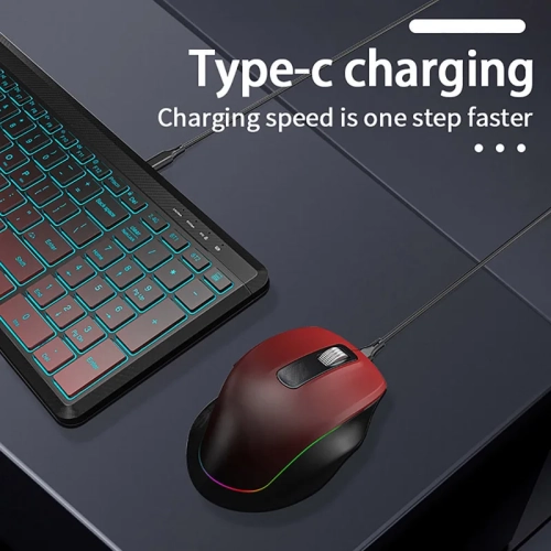 Hot Selling 2.4G Wireless Bluetooth Dual Mode Rechargeable Keyboard Mouse Combo Set Silent Ergonomic RGB Backlight Silent Wireless Keyboard Mouse