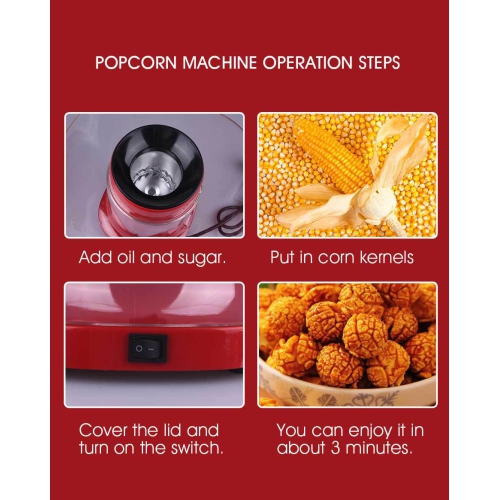 Machine à maïs soufflé maison cadeau créatif machine à maïs soufflé machine à maïs soufflé, cadeau pour les garçons et les filles