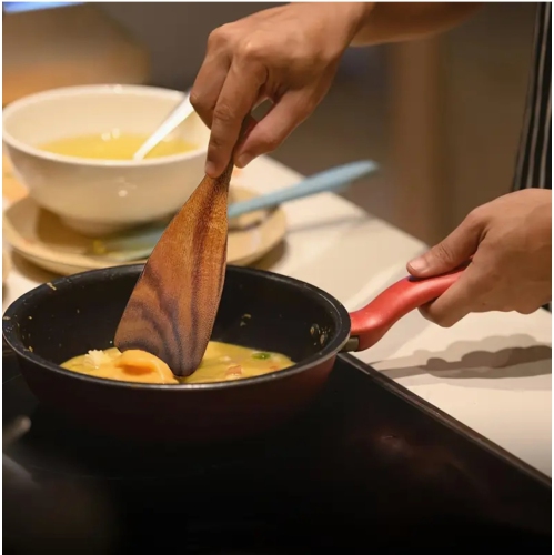 Luxury 7-Piece Acacia Wooden Kitchen Utensil Set – Handcrafted Cooking Spoons, Spatula, Spaghetti Spoon & Elegant Holder – Premium Heat-Resistant