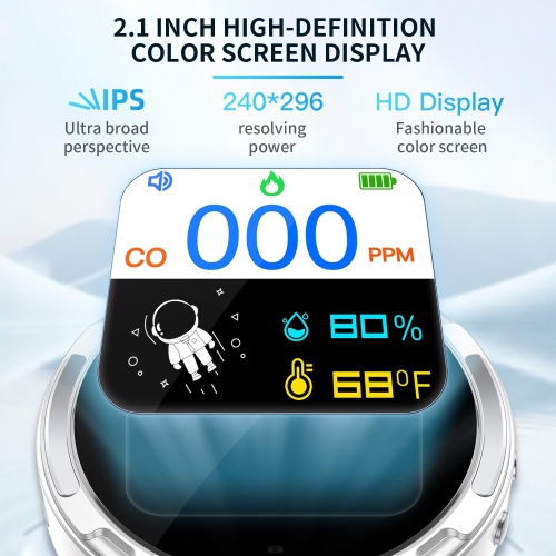 Travel Carbon Monoxide Detector, IP67 Waterproof CO Detector, High Precision 3 in 1 Carbon Monoxide Alarm, for Indoor, Outdoor, RV Travel, and