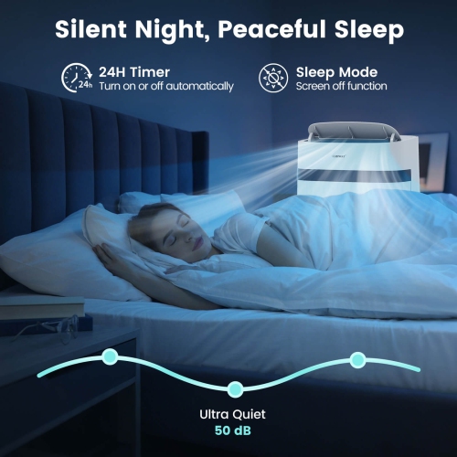 Climatiseur portatif avec ventilateur et déshumidificateur 12000&nbsp;BTU de Costway avec minuterie de 24 heures en mode veille