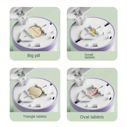 Pill Cutter, Portable Mini Pill Splitter, Supports 1 Divided Into 2 or 4, Suitable for the Elderly to Cut Pills and Vitamins