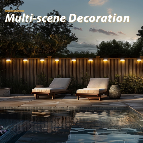 16 Pack Outdoor Waterproof Solar Deck Lights, Warm Light Solar Garden Step Lights for Deck, Stairs, Garden