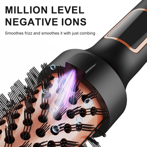 Portable Thermal Comb, 38mm Diameter Curling Comb with 5-Level Temperature Control for Straightening and Curling Hair, Suitable for Travel and Home