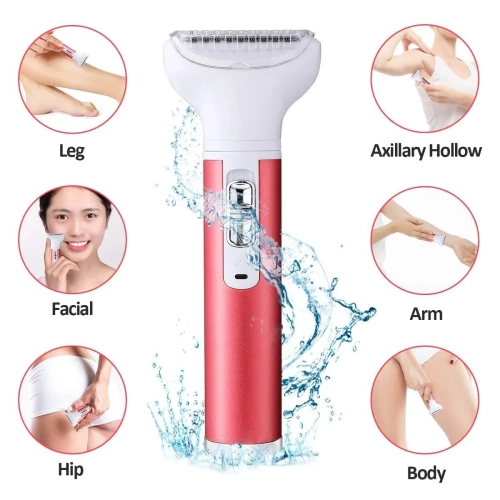 5 in 1 Women's Electric Shaver, Nose Hair Trimmer, Facial Epilator, and Bikini Trimmer, USB Rechargeable for Travel and Home Use