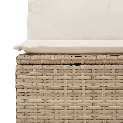 Ensemble de 11 pièces avec divan de jardin et coussins en rotin polyester beige VidaXL