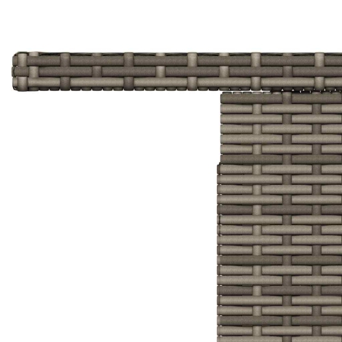 vidaXL Garden Table with Glass Top Grey 100x55x73 cm Poly Rattan