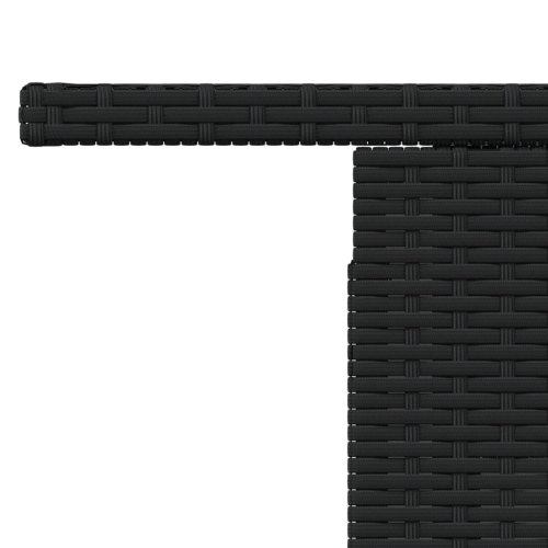 vidaXL Garden Table Black 100x55x73 cm Poly Rattan and Acacia Wood