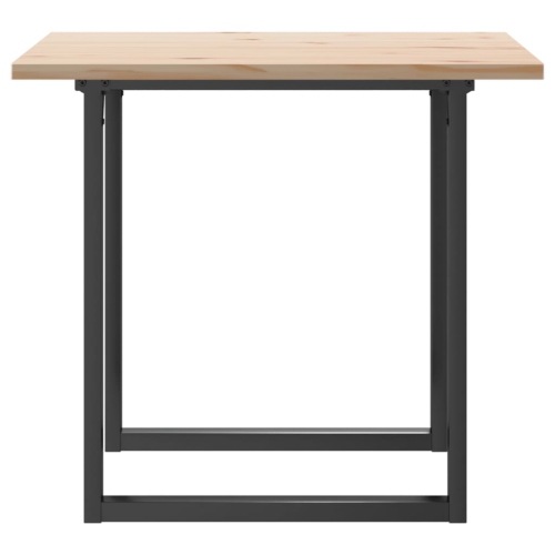 vidaXL Dining Table O-Frame 80x80x75.5 cm Solid Wood Pine and Steel