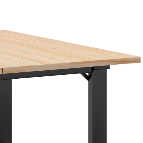 80 x 80 x 45&nbsp;cm de table basse vidaXL avec cadre en O en bois massif pin et acier