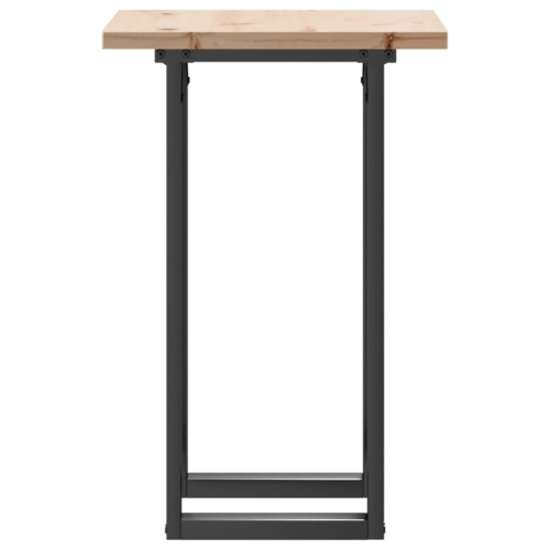 vidaXL Dining Table O-Frame 50x50x75.5 cm Solid Wood Pine and Steel