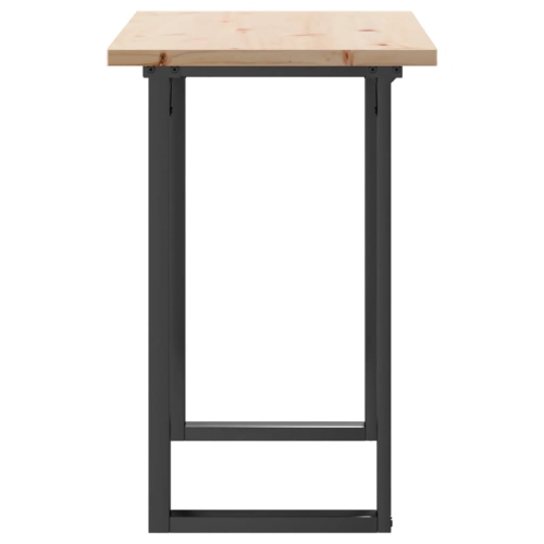 vidaXL Dining Table O-Frame 100x50x75.5 cm Solid Wood Pine and Steel