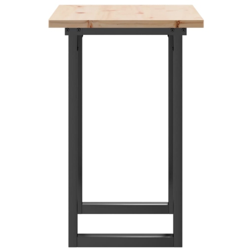 vidaXL Dining Table O-Frame 80x50x75.5 cm Solid Wood Pine and Steel