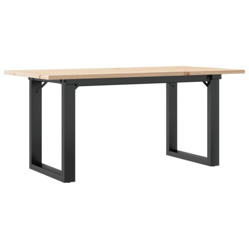 90 x 40 x 45&nbsp;cm de table basse vidaXL avec cadre en O en bois massif pin et acier