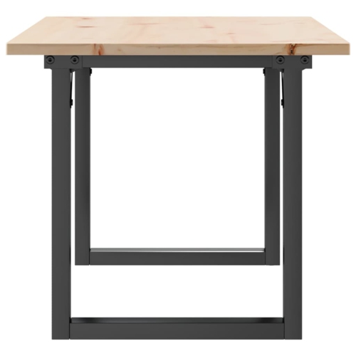 90 x 40 x 45 cm de table basse vidaXL avec cadre en O en bois massif pin et acier