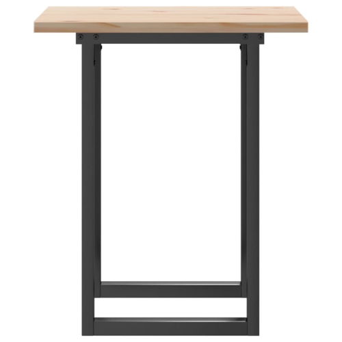 vidaXL Dining Table O-Frame 60x60x75.5 cm Solid Wood Pine and Steel