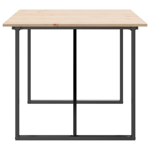 vidaXL Dining Table O-Frame 180x90x75 cm Solid Wood Pine and Steel