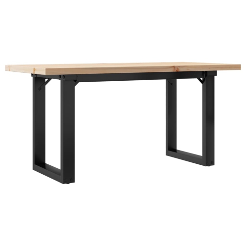 VIDAXL  Coffee Table O-Frame 100X50X45.5 Cm Solid Wood Pine And Steel
