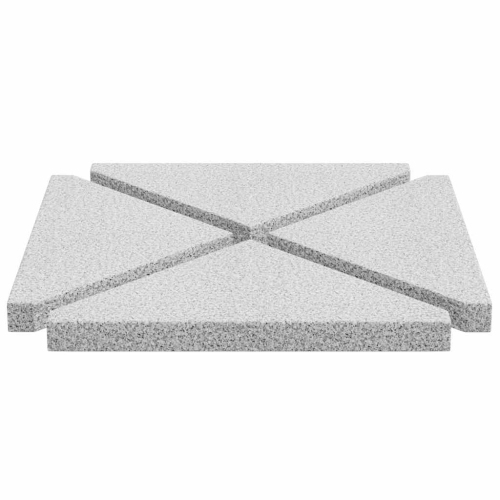 14&nbsp;kg triangulaire gris granite de vidaXL pour parasol, 4 pièces