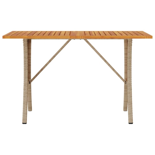 Divan de jardin vidaXL 3 places avec coussins et table beige poly rotin