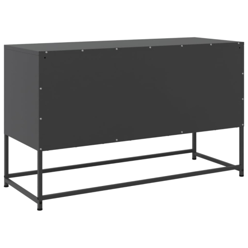 vidaXL TV Cabinet Black 100.5x39x60.5 cm Steel