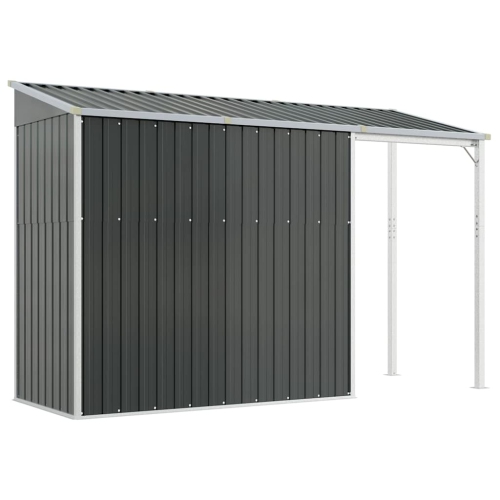 Remise vidaXL avec toit allongé en acier 277 x 107 x 181&nbsp;cm anthracite