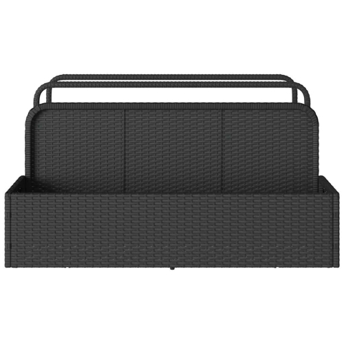 vidaXL Poolside Float Storage Black 110x100x57 cm Poly Rattan