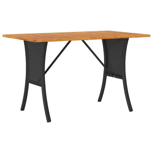 Divan de jardin vidaXL 3 places avec coussins et table en rotin poly noir