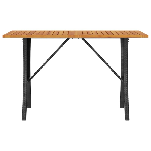 Divan de jardin vidaXL 3 places avec coussins et table en rotin poly noir