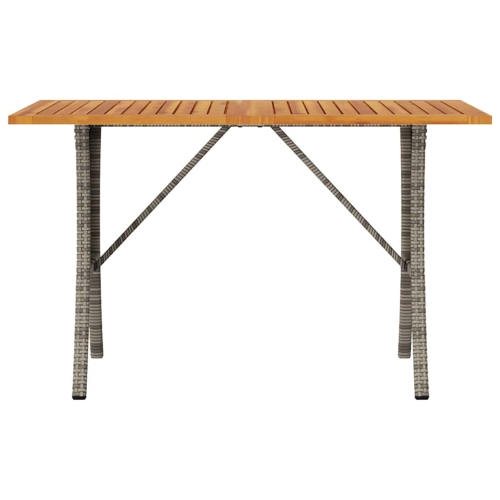 Divan de jardin vidaXL 3 places avec coussins et table gris poly rotin