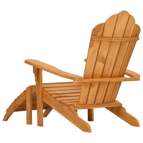 vidaXL Garden Adirondack Chair with Footrest Solid Wood Teak