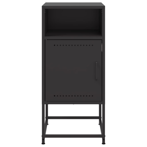 vidaXL Bedside Cabinets 2 pcs Black 36x39x78 cm Steel