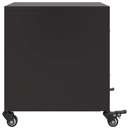 vidaXL Bedside Cabinets 2 pcs Black 36x39x43.5 cm Steel