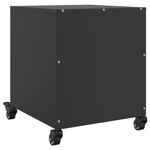 vidaXL Bedside Cabinets 2 pcs Black 36x39x43.5 cm Steel