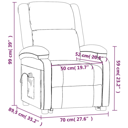 Fauteuil de massage debout vidaXL en similicuir noir